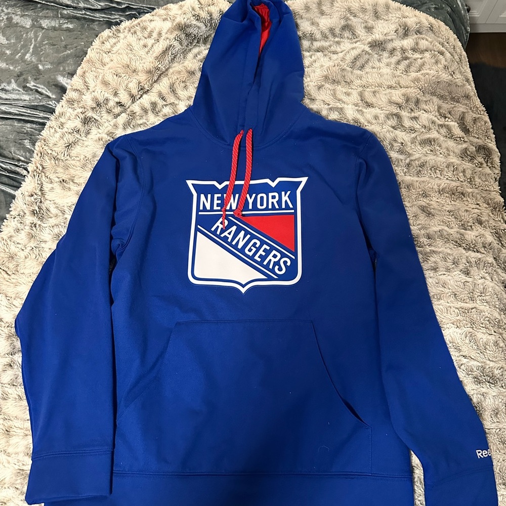 Reebok New York Rangers Blue Hoodie